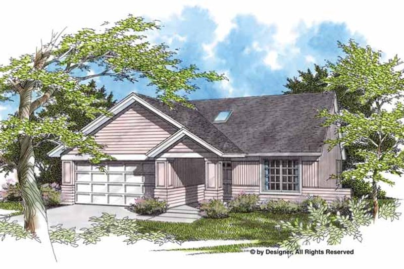 Dream House Plan - Ranch Exterior - Front Elevation Plan #48-728