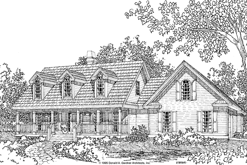 Architectural House Design - Country Exterior - Front Elevation Plan #929-343
