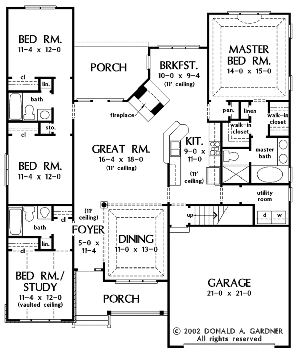 House Blueprint - Country Floor Plan - Main Floor Plan #929-658
