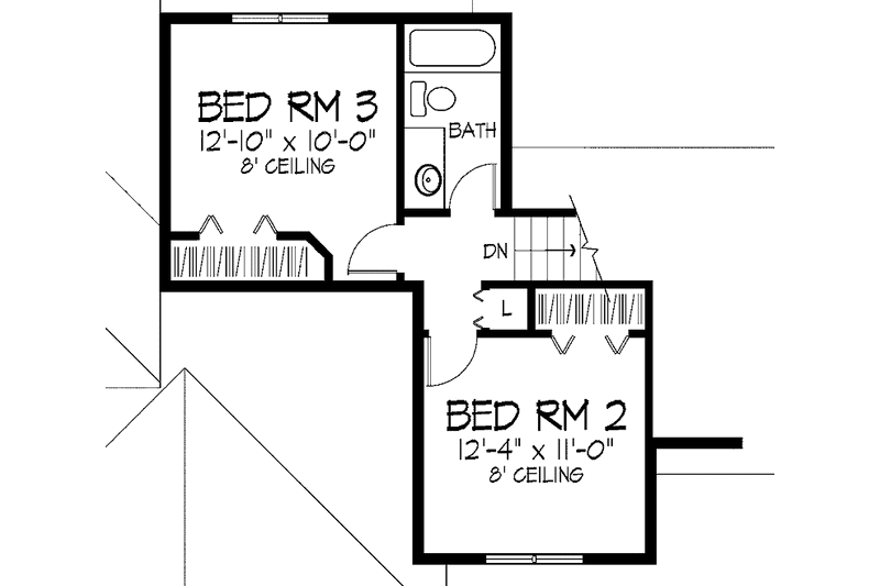 Home Plan - Floor Plan - Upper Floor for Tudor House Plan #51-812 - 3 bed, 2.5 bath