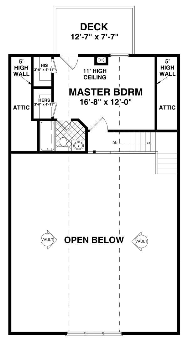House Blueprint - Craftsman Floor Plan - Upper Floor Plan #56-724