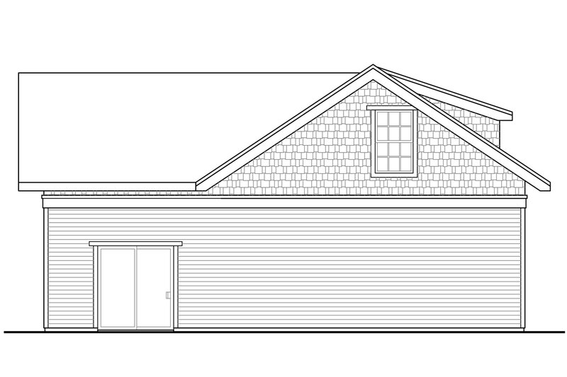 House Plan Design - Exterior - Rear Elevation for Cottage House Plan #124-1188, 1 bath
