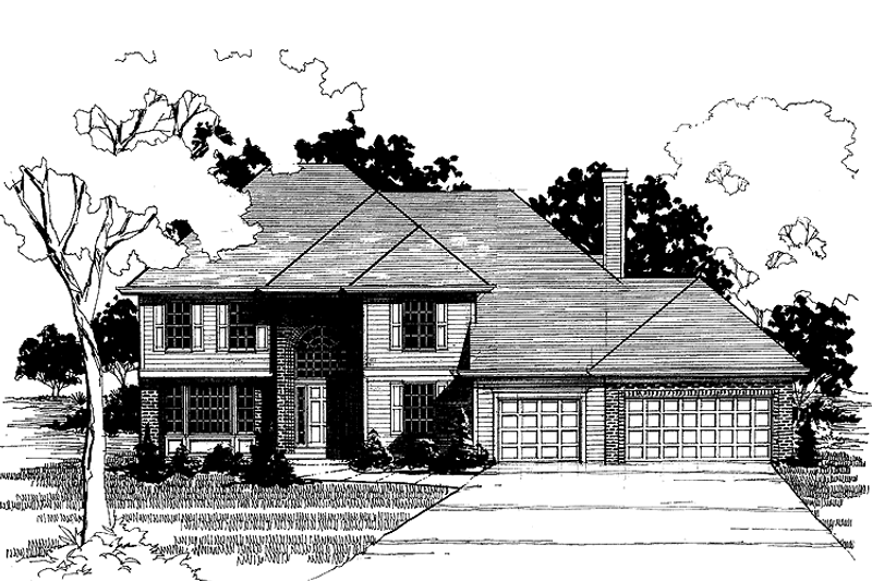 Dream House Plan - Traditional Exterior - Front Elevation Plan #320-881