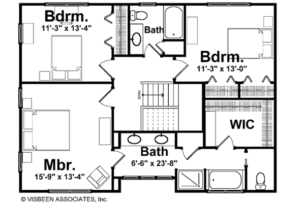 Architectural House Design - Country Floor Plan - Upper Floor Plan #928-158