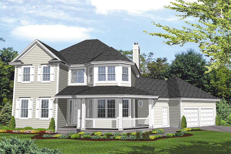 Home Plan - Exterior - Front Elevation 3 for Country House Plan #320-841 - 3 bed, 2.5 bath