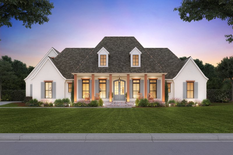 Dream House Plan - Farmhouse Exterior - Front Elevation Plan #1074-54
