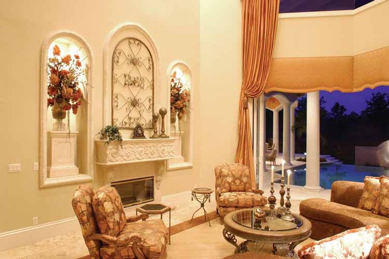 Architectural House Design - Interior - Family Room 1 for Mediterranean House Plan #1017-1 - 5 bed, 5.5 bath