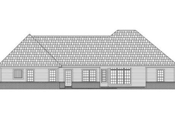 Exterior - Rear Elevation for Traditional House Plan #21-251 - 3 bed, 2.5 bath