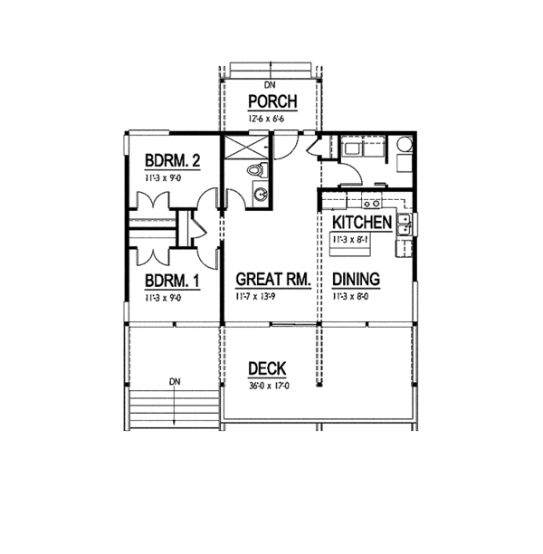 Architectural House Design - Contemporary Floor Plan - Main Floor Plan #569-1