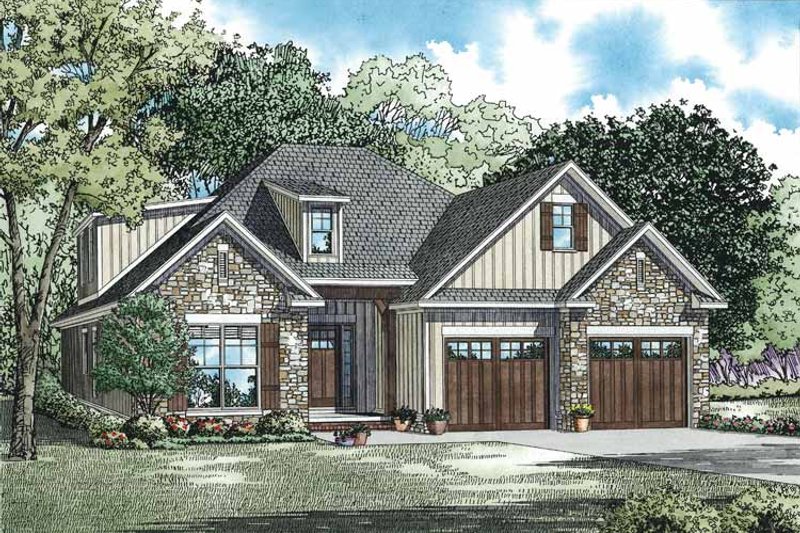 House Blueprint - Country Exterior - Front Elevation Plan #17-3357