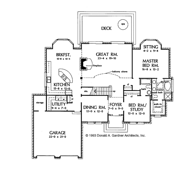 Colonial Floor Plan - Main Floor Plan #929-159