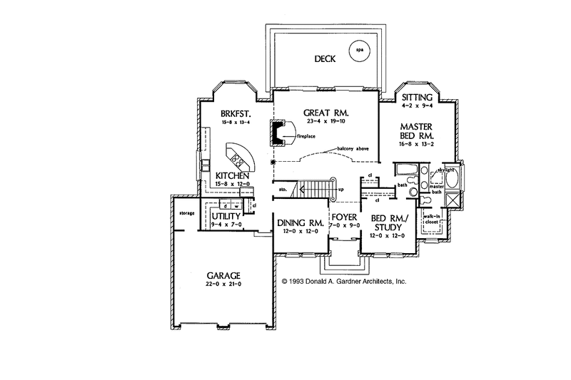 Home Plan - Floor Plan - Main Floor for Colonial House Plan #929-159 - 4 bed, 3 bath