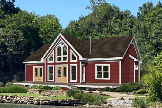 Exterior - Rear Elevation for Country House Plan #932-305 - 3 bed, 2 bath