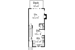 Floor Plan - Main Floor for Traditional House Plan #303-372 - 3 bed, 3.5 bath