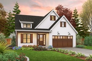Dream House Plan - Farmhouse Exterior - Front Elevation Plan #48-1041