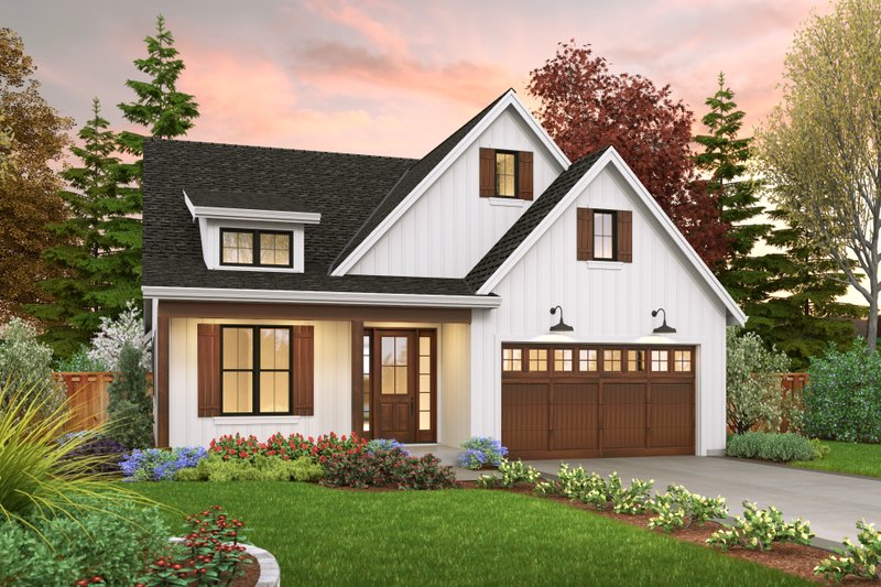 Dream House Plan - Farmhouse Exterior - Front Elevation Plan #48-1041