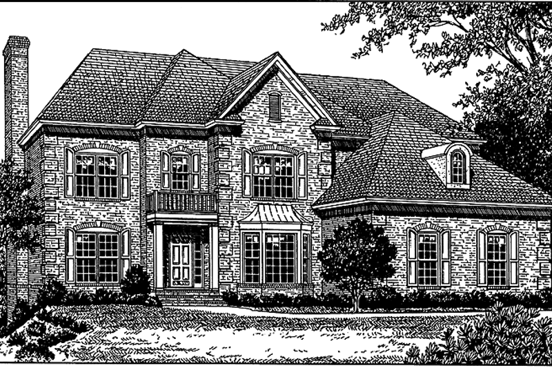 Home Plan - Exterior - Front Elevation 3 for Colonial House Plan #453-223 - 5 bed, 4.5 bath