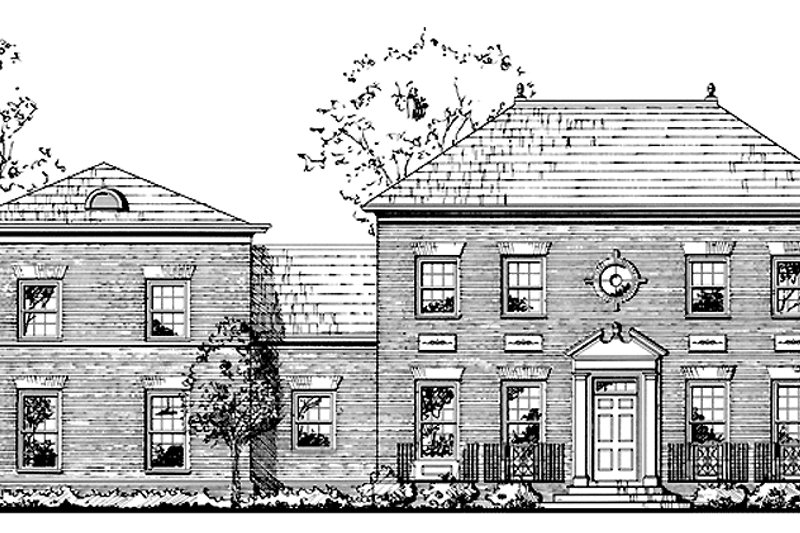House Blueprint - Classical Exterior - Front Elevation Plan #992-7