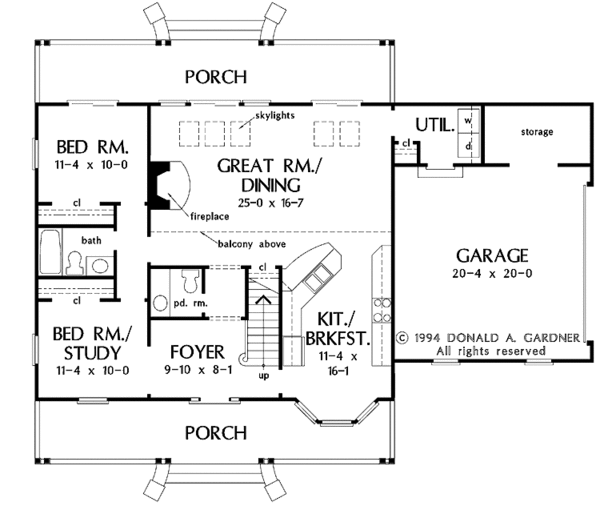 House Plan Design - Country Floor Plan - Main Floor Plan #929-217