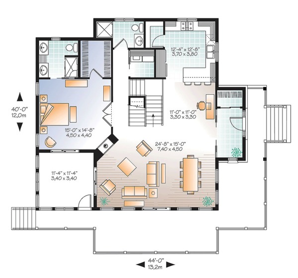 Architectural House Design - European Floor Plan - Main Floor Plan #23-2627