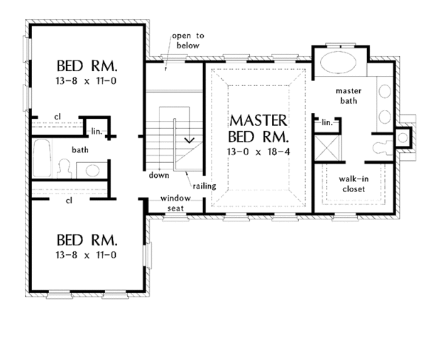 Dream House Plan - Country Floor Plan - Upper Floor Plan #929-394