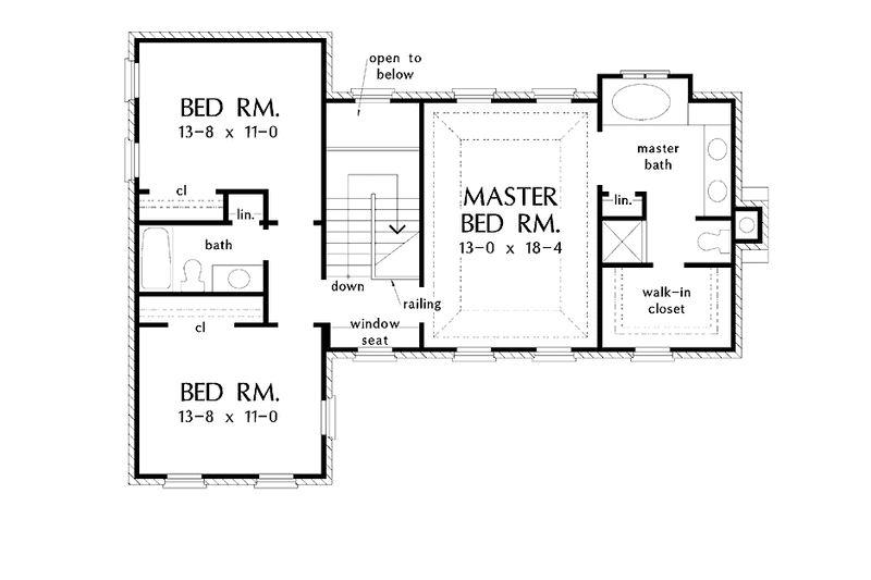 Home Plan - Floor Plan - Upper Floor for Country House Plan #929-394 - 3 bed, 2.5 bath