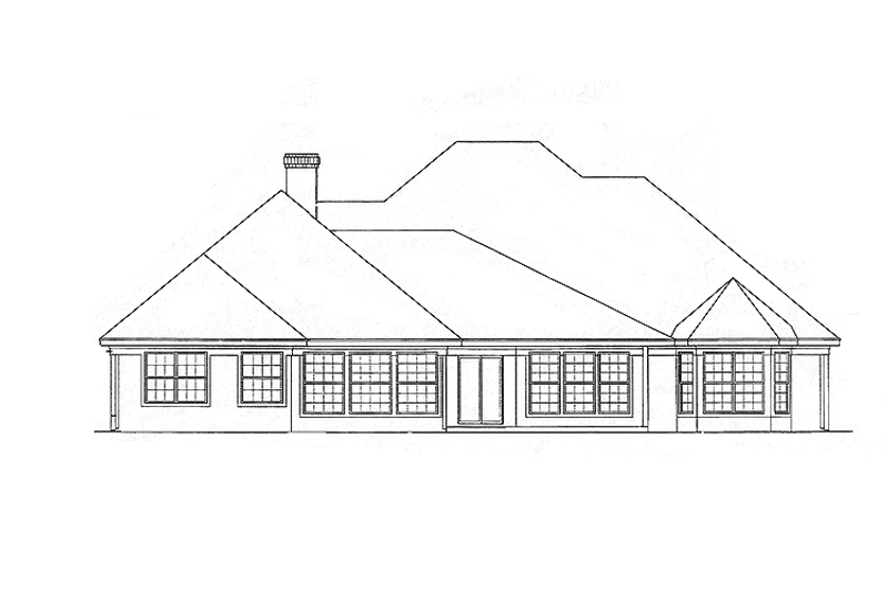 Dream House Plan - Exterior - Rear Elevation for Country House Plan #472-347 - 4 bed, 3.5 bath