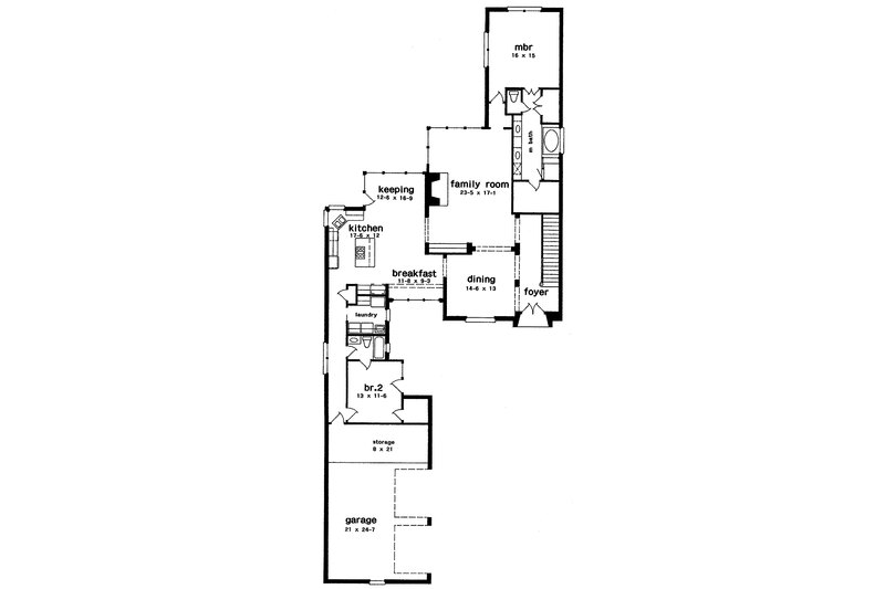 Dream House Plan - Floor Plan - Main Floor for European House Plan #301-136 - 4 bed, 4 bath