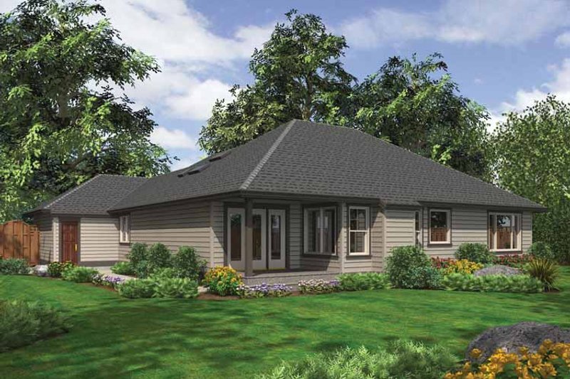 Home Plan - Exterior - Rear Elevation 1 for Traditional House Plan #132-536 - 3 bed, 2 bath