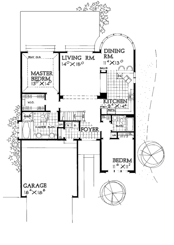 Home Plan - Craftsman Floor Plan - Main Floor Plan #72-935