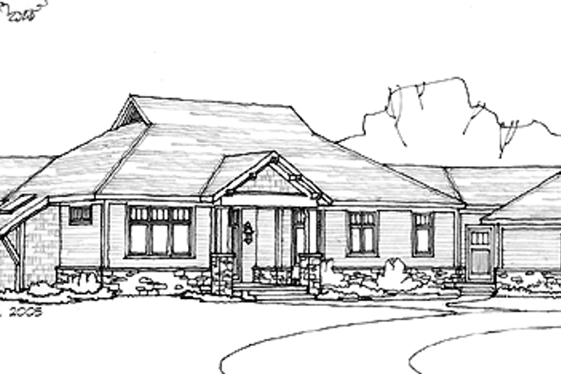Dream House Plan - Craftsman Exterior - Front Elevation Plan #928-93