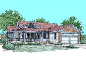 Country Exterior - Front Elevation Plan #60-248