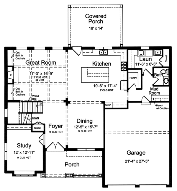 Architectural House Design - Country Floor Plan - Main Floor Plan #46-862