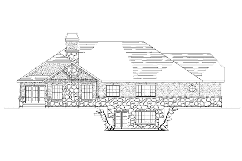 Home Plan - Exterior - Rear Elevation for Cottage House Plan #945-109 - 2 bed, 2.5 bath