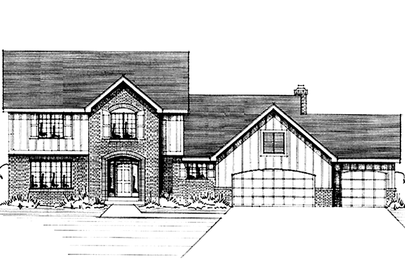 Home Plan - Exterior - Front Elevation 3 for European House Plan #51-858 - 3 bed, 2.5 bath