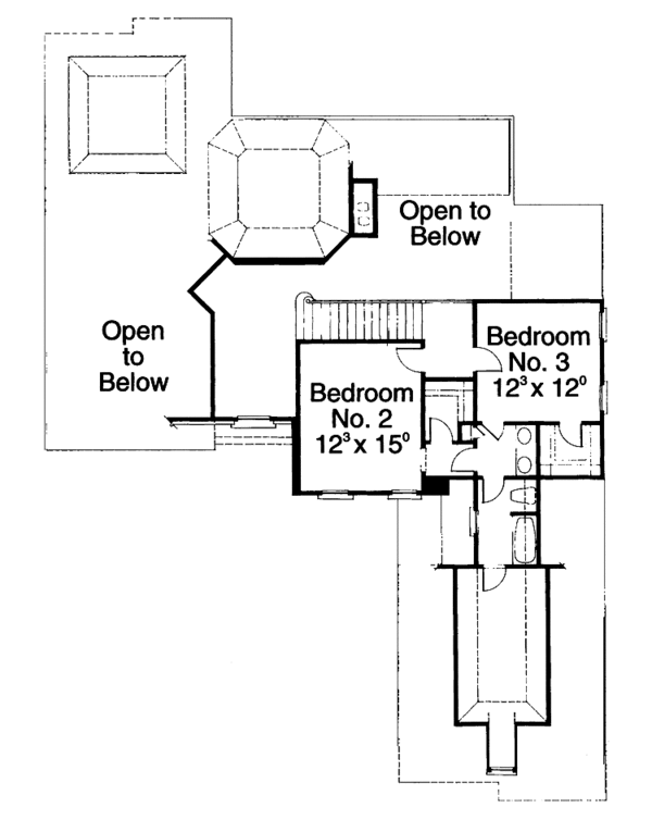 Dream House Plan - Traditional Floor Plan - Upper Floor Plan #429-234