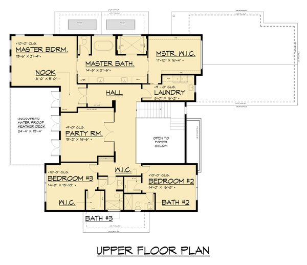 European Floor Plan - Upper Floor Plan #1066-295