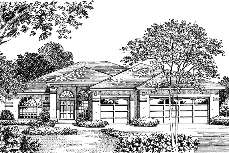 House Design - Exterior - Front Elevation 3 for Traditional House Plan #1015-20 - 4 bed, 3 bath