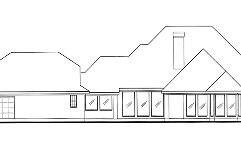 Home Plan - Exterior - Rear Elevation for European House Plan #968-34 - 4 bed, 4 bath