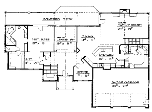 House Plan Design - Traditional Floor Plan - Main Floor Plan #308-272