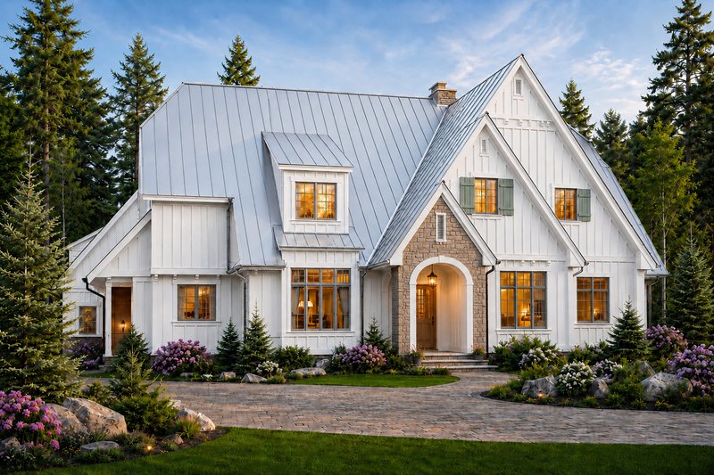 Architectural House Design - Exterior - Front Elevation 5 for Farmhouse House Plan #928-413 - 4 bed, 3.5 bath