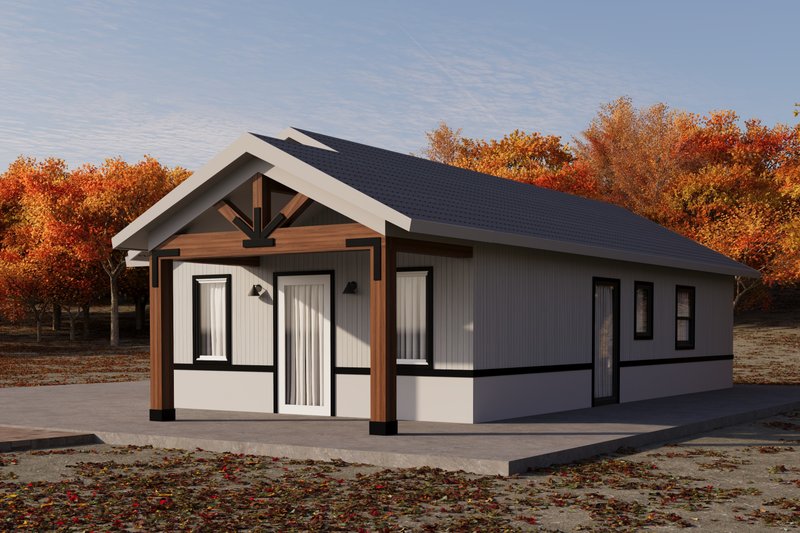 House Blueprint - Exterior - Other Elevation for Ranch House Plan #1106-55 - 2 bed, 2 bath