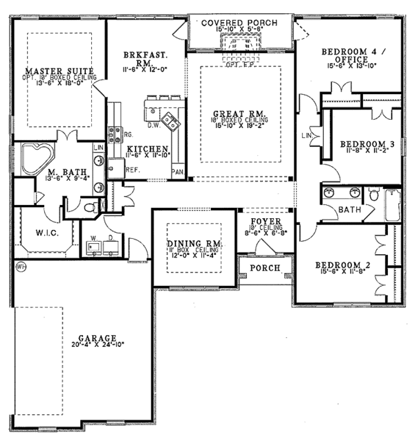 Dream House Plan - European Floor Plan - Main Floor Plan #17-3183
