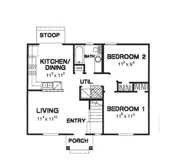 Home Plan - Traditional Floor Plan - Main Floor Plan #472-317