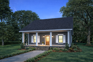 Dream House Plan - Exterior - Front Elevation for Country House Plan #44-191 - 2 bed, 1 bath