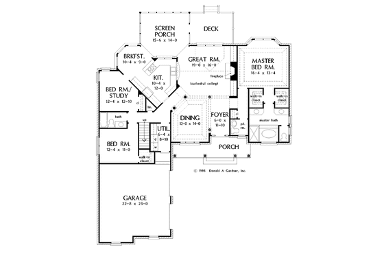 Floor Plan - Main Floor for Country House Plan #929-299 - 3 bed, 2.5 bath