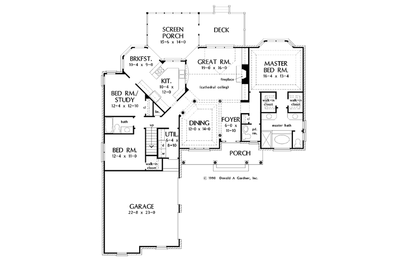 Architectural House Design - Floor Plan - Main Floor for Country House Plan #929-299 - 3 bed, 2.5 bath
