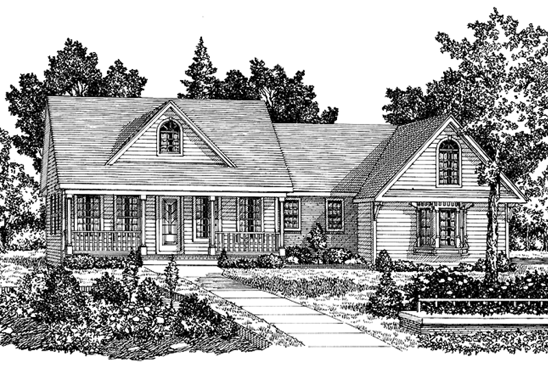 Architectural House Design - Ranch Exterior - Front Elevation Plan #314-235