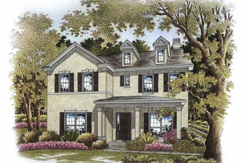 Home Plan - Exterior - Front Elevation 3 for Country House Plan #999-174 - 4 bed, 4 bath