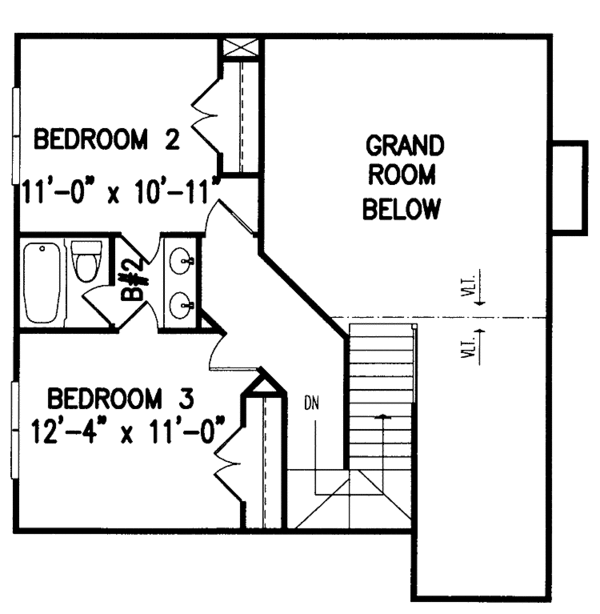 Dream House Plan - Traditional Floor Plan - Upper Floor Plan #54-237